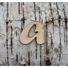 Holzbuchstabe kleines "a" 50mm Forte aus Naturholz