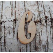 Holzbuchstabe kleines "b" 50mm aus Naturholz