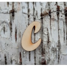 Holzbuchstabe kleines "c" 50mm aus Naturholz
