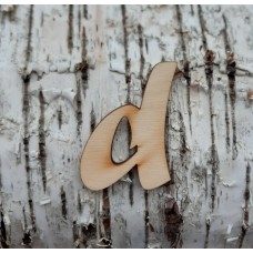 Holzbuchstabe kleines "d" 50mm aus Natzurholz
