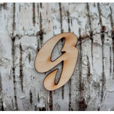 Holzbuchstabe kleines "g" 50mm aus Naturholz