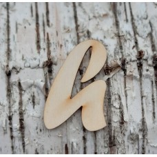 Holzbuchstabe kleines "h" 50mm aus Naturholz
