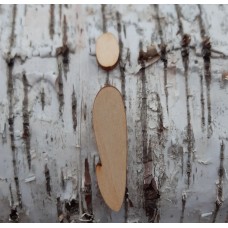 Holzbuchstabe kleines "j" 50mm aus Naturholz