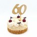 Geburtstag Tortenstecker Zahl 60, Cake Topper Sahnetorte