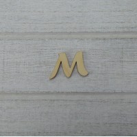 Holzbuchstabe Forte  "M" 21mm aus Naturholz