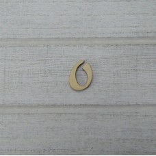 Holzbuchstabe Forte  "O" 21mm aus Naturholz