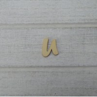 Holzbuchstabe Forte "U" 21mm aus Naturholz