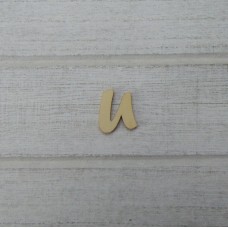 Holzbuchstabe Forte "U" 21mm aus Naturholz