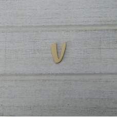Holzbuchstabe Forte  "V" 21mm aus Naturholz