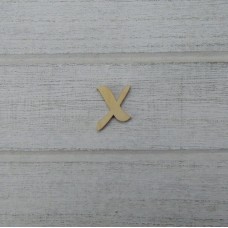 Holzbuchstabe Forte "X" 21mm aus Naturholz
