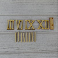 Römische Ziffern 2,5 cm Römische Zahlen 3, 6, 9, 12und 8 Striche