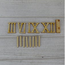 Römische Ziffern 2,5 cm Römische Zahlen 3, 6, 9, 12und 8 Striche