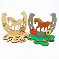 Bastelset, Kreativset Pferd im Hufeisen