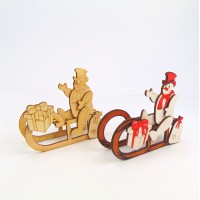 Bastelset, Kreativset Schneemann mit Schlitten