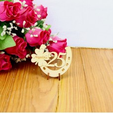 Hufeisen 25. Geburtstag, Jahrestag, Jubiläum, 80 mm