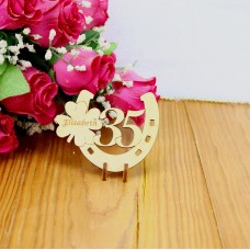 Hufeisen 35. Geburtstag, Jahrestag, Jubiläum, 80 mm