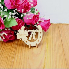 Hufeisen 70. Geburtstag, Jahrestag, Jubiläum 80 mm 